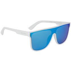 Womens Single Lens Solid Mirrored Sunglasses
