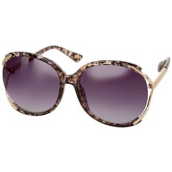 Nine West Womens Large Leopard Plastic Sunglasses