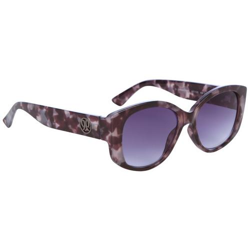 Nine West Womens Bold Marbled Square Sunglasses