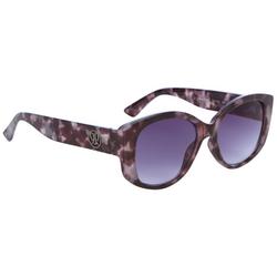 Womens Bold Marbled Square Sunglasses