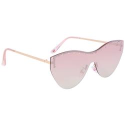 Womens Crystal Shield Sunglasses