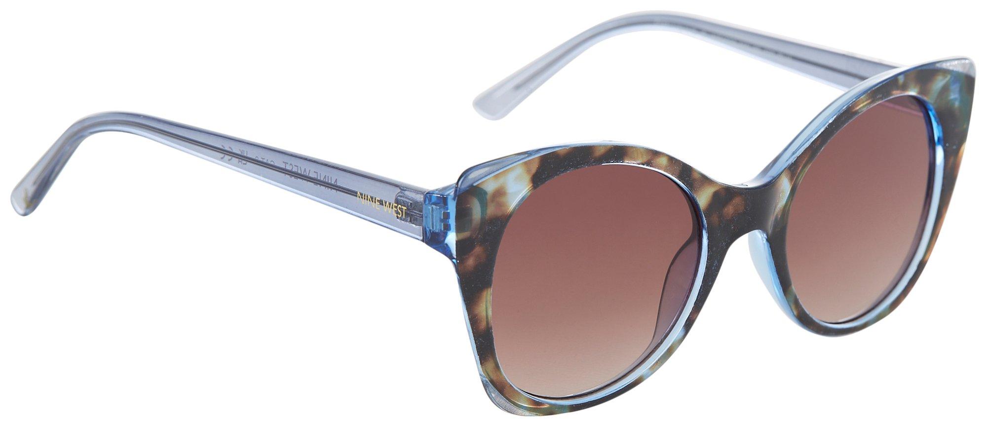 Nine West Womens Cateye Tortoiseshell Plastic Sunglasses
