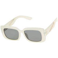 Steve Madden Womens Square White Sunglasses