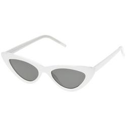 Womens Cat Eye Solid Color Frame Sunglasses