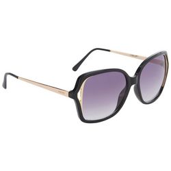 Nine West Womens Solid Color Gold Tone Accents Sunglasses
