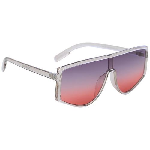 FRYE & CO Womens Shield Translucent Frame Sunglasses