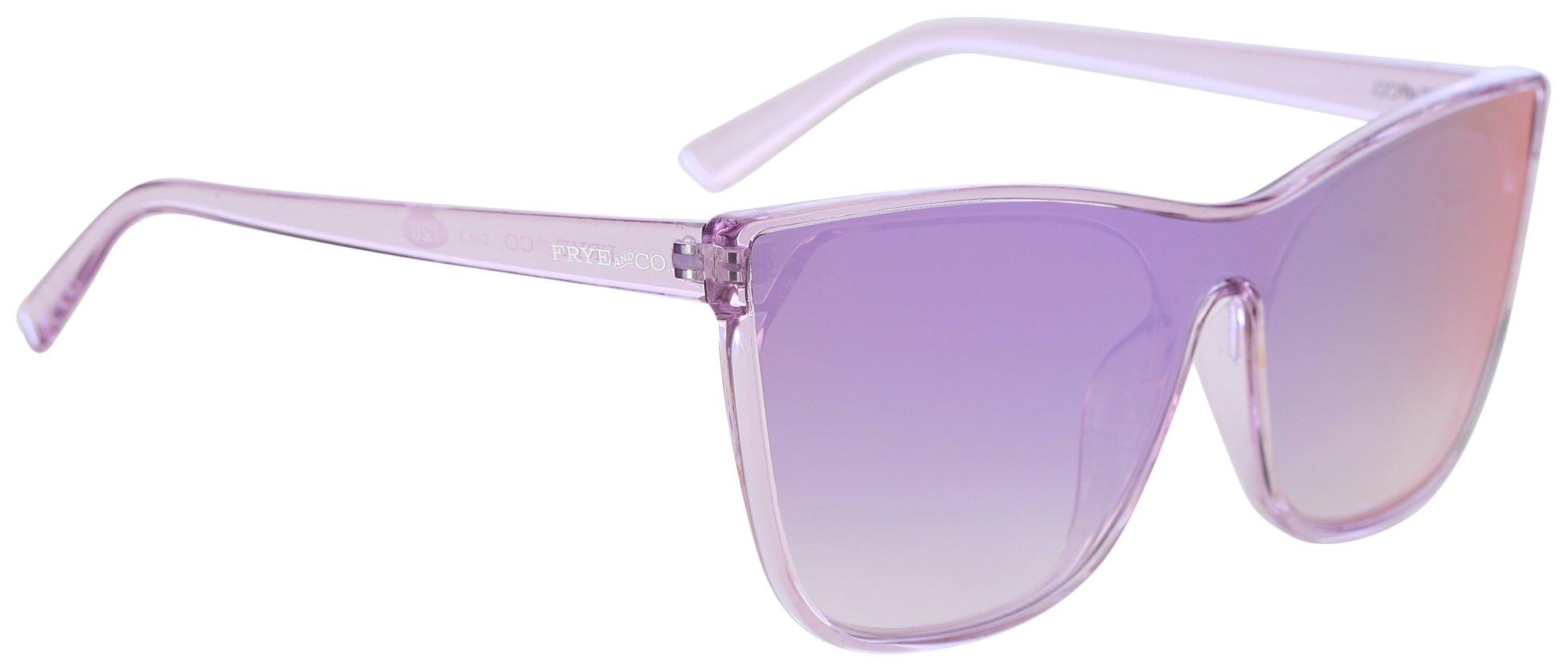 FRYE & CO Womens Reflective Translucent Frame Sunglasses
