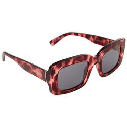 Womens Rectangular Translucent Frame Sunglasses