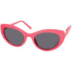 Betsey Johnson Womens Rhinestone Cat Eyr Sunglasses