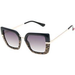 Betsey Johnson Womens Square Solid Tortoise Sunglasses