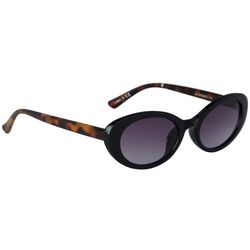Steve Madden Womens Oval Solid Frame Sunglasses