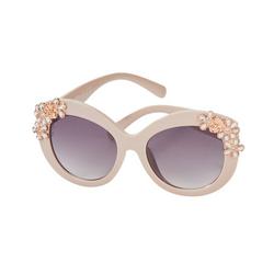 Womens Rhinestone Flower Bold Sunglasses