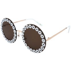 C&C California Womens Round Daisy Rimmed Sunglasses