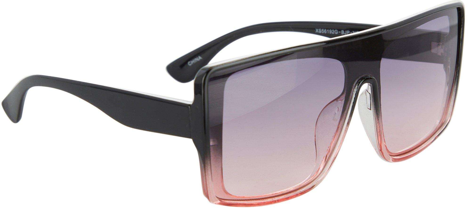 Womens Single Lens Ombre Frame Sunglasses