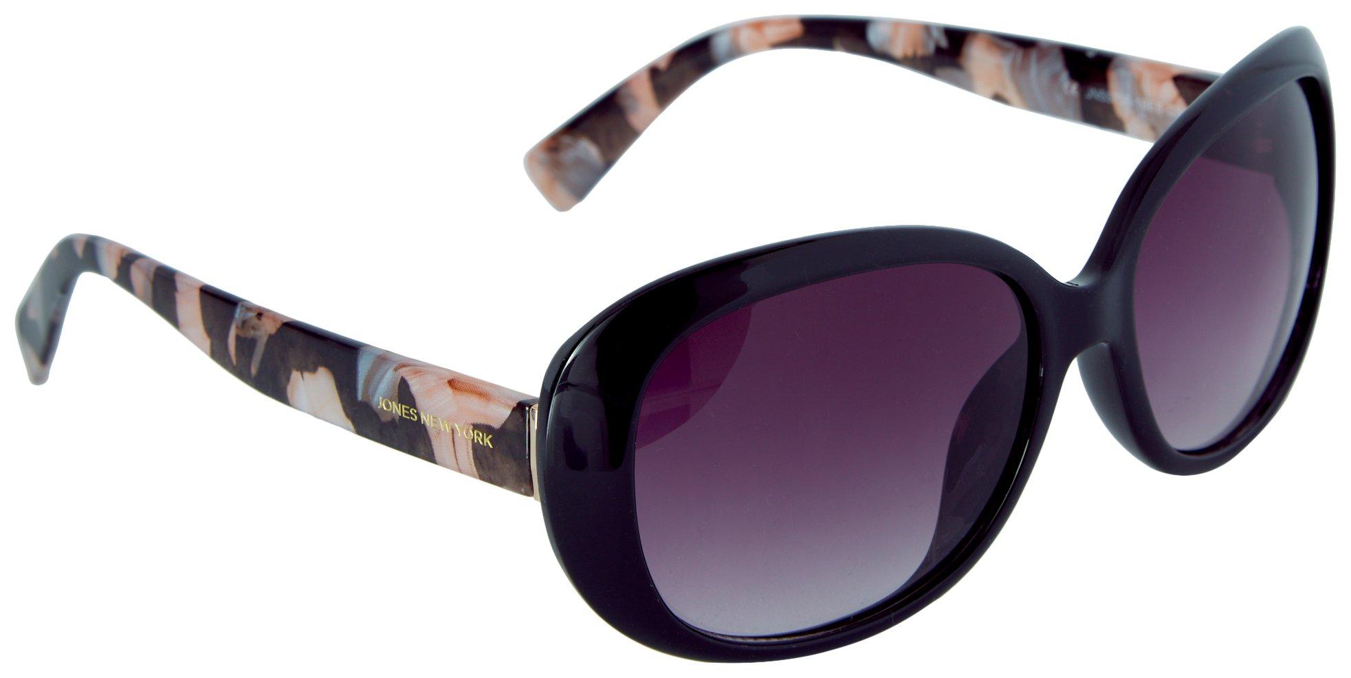 Womens Bold Plastic Oval Sunglasses