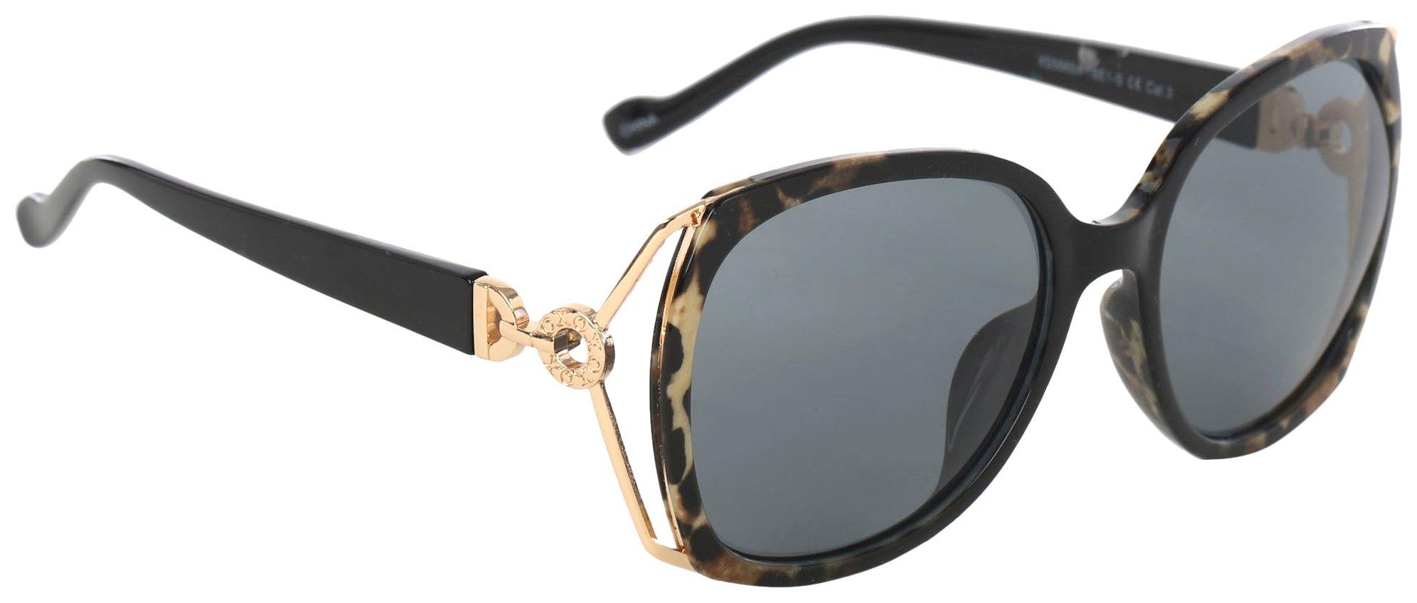 XOXO Womens Round Print Vented Sunglasses