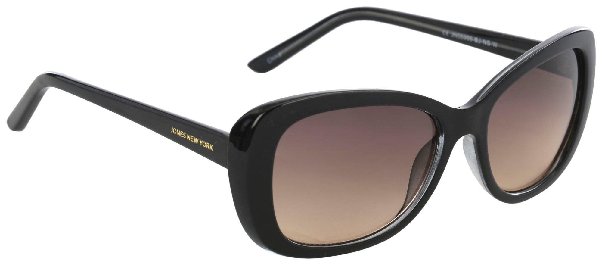 Jones New York Womens Bold Rectangular Solid Sunglasses