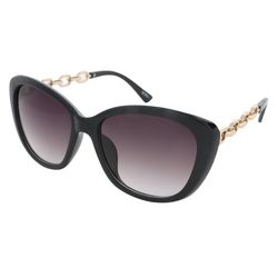 XOXO Womens Bold Square Solid Faux Link Sunglasses