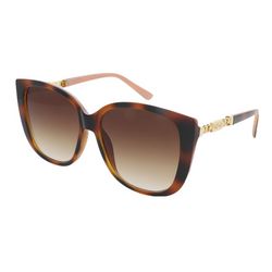 XOXO Womens Square Tortoiseshell Faux Link Sunglasses