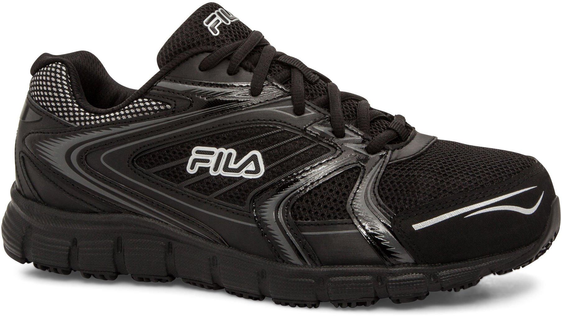 fila black work shoes