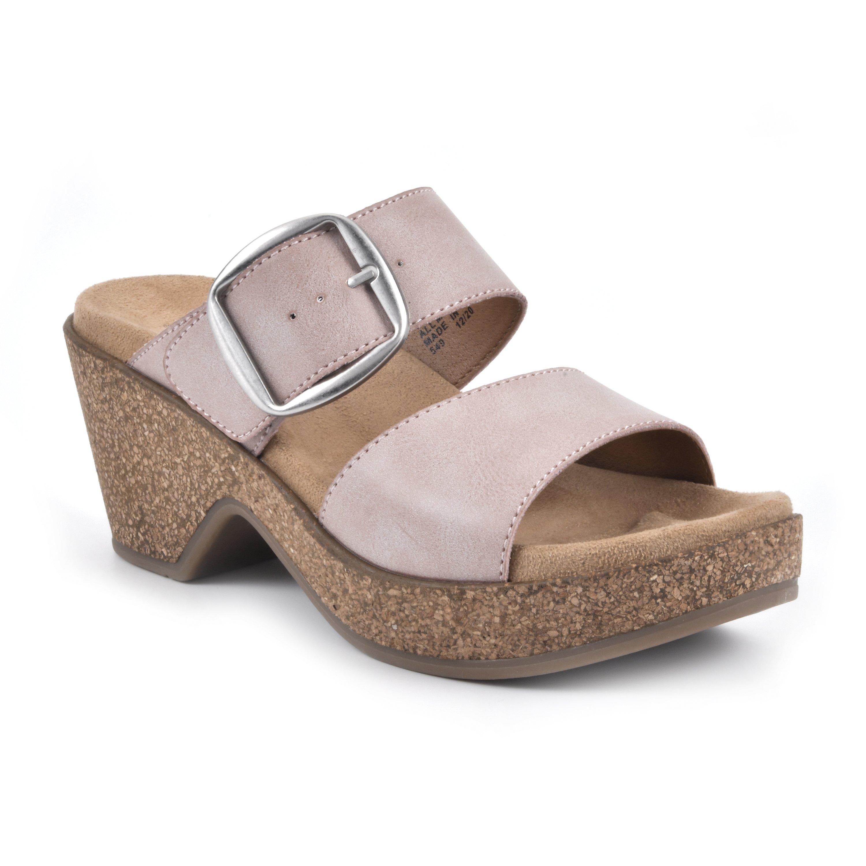white mountain copious women's clog sandals