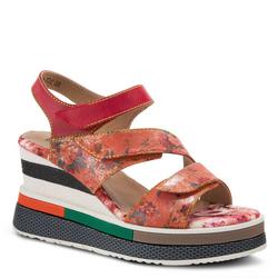 L`Artiste Womens Akokomo-Fleur Wedge Sandals
