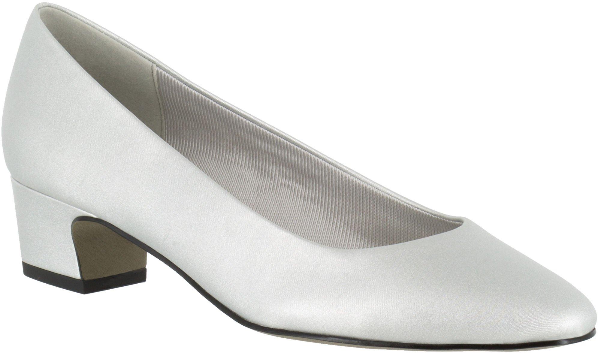 Easy Street Womens Prim Silver Satin Pumps | Bealls Florida