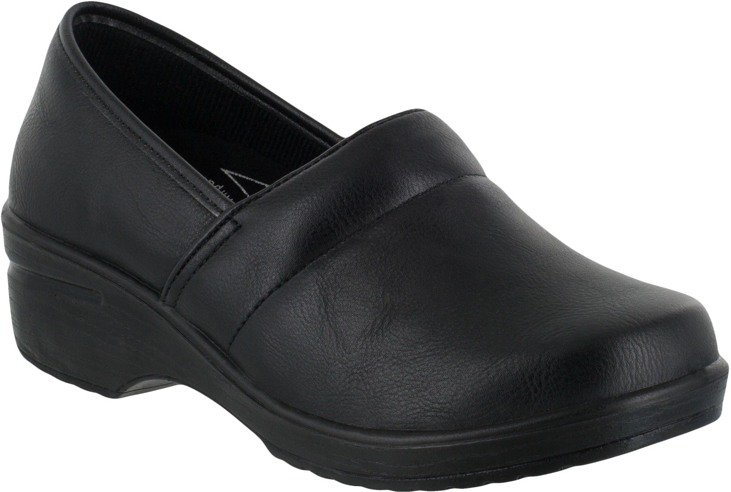 womens black work clogs