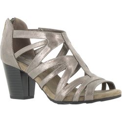 Easy Street Womens Amaze Metallic Dress Sandals