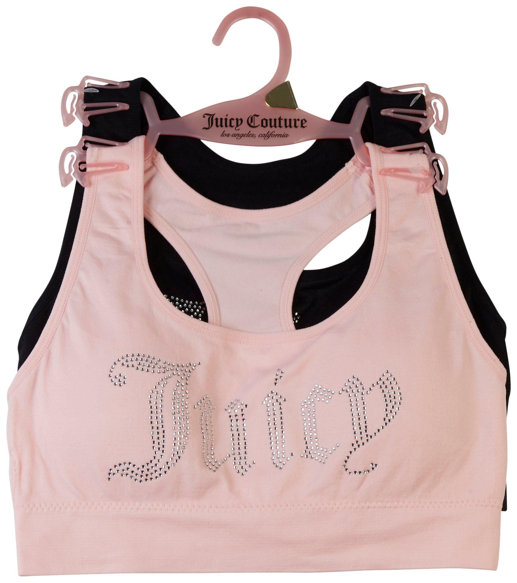 Juicy Couture Juniors 2-Pc. Jewelled Solid Bra Set