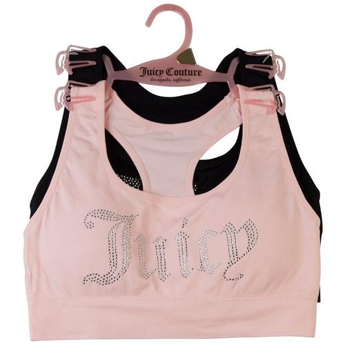 Juicy Couture Juniors 2-Pc. Jewelled Solid Bra Set