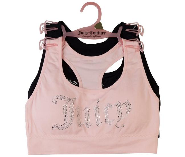 Juicy Couture, Intimates & Sleepwear, Juicy Couture Seamless Sports Bra  Hot Pink Black Trim Size Medium