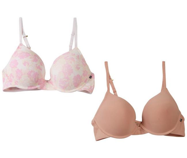 Bcbgeneration Bcbg Demi Push-up Bra Set of Pink Lace and Solid