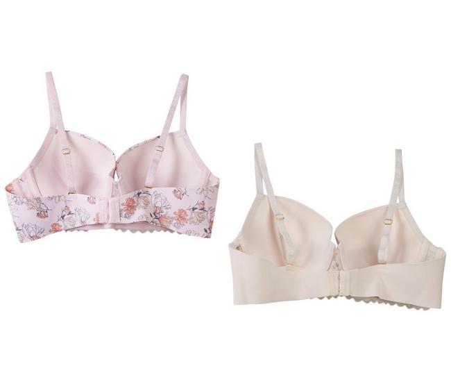 Rene Rofe 2-pack Convertible Lace Push Up Bras in Pink