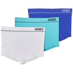 Hanes 3-Pc. Solid Seamless Rib Boyfit Panties MHBP14