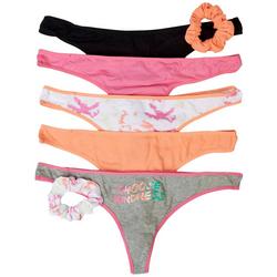 Juniors 7-Pc. Choose Thong Panties & Scrunchie Set