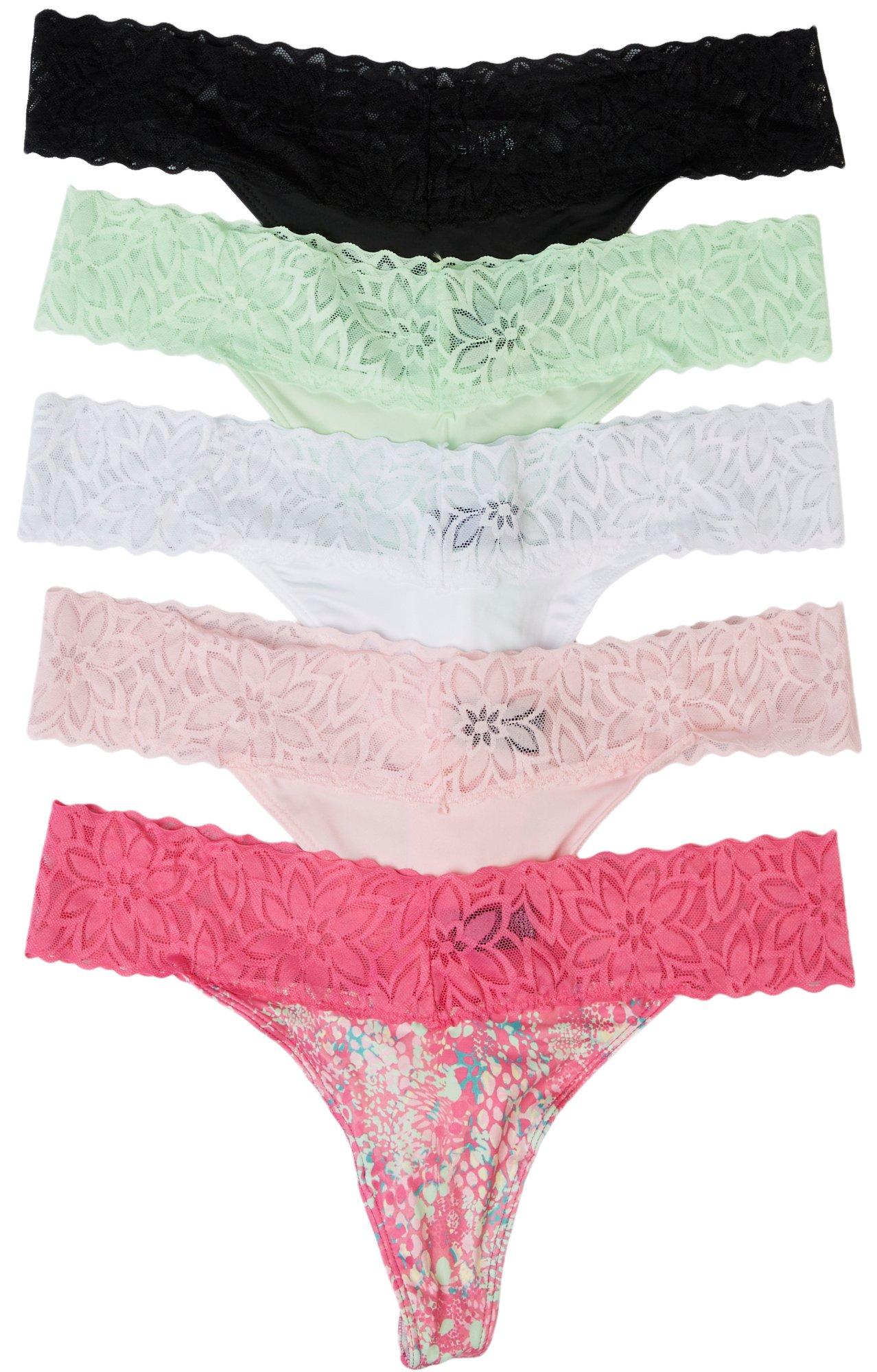 Juicy Couture Studded Logo Lace Thong Panties