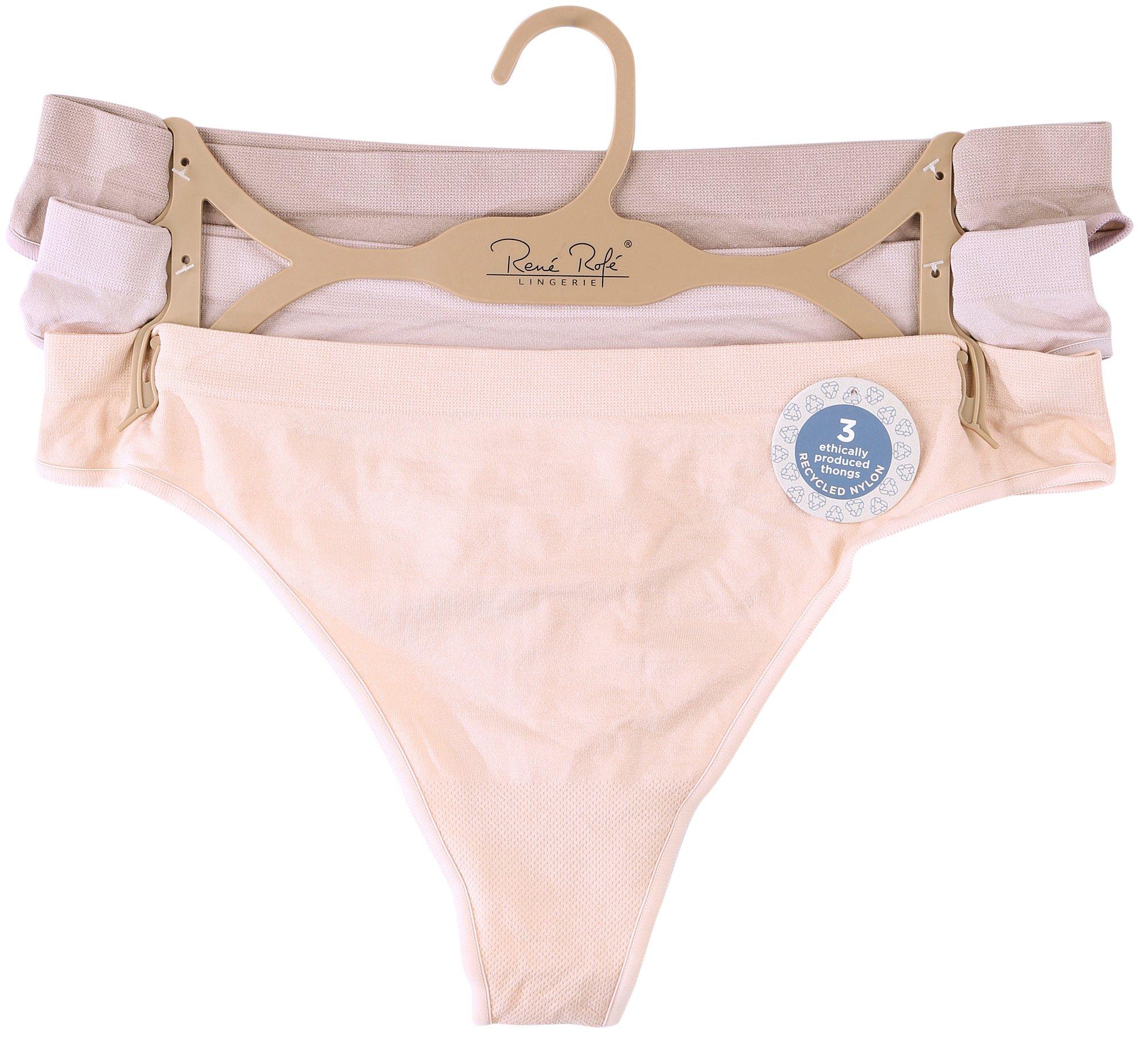 Juniors 3-Pc. Solid Seamless Thong Set