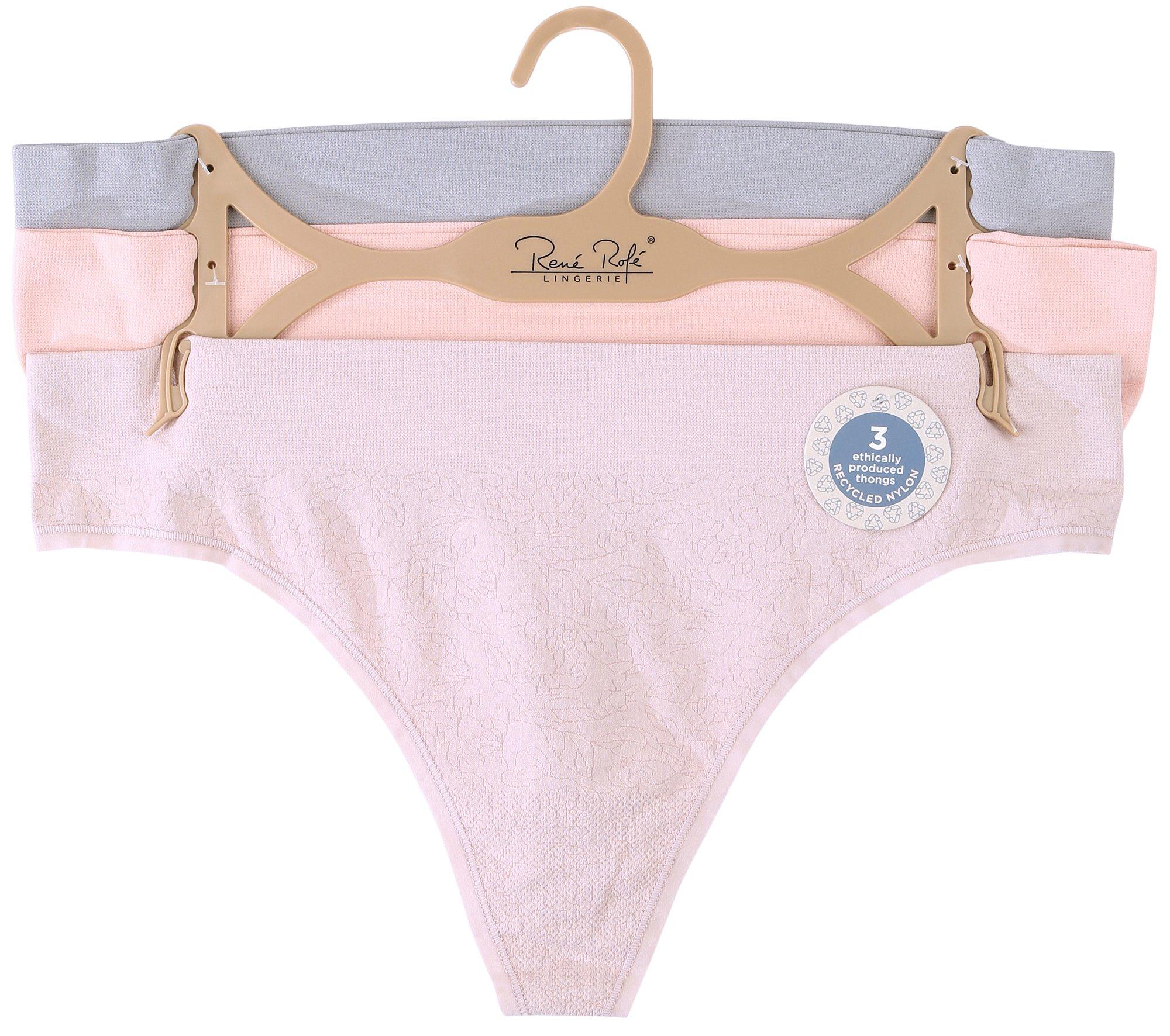 Juniors 3-Pc. Solid Seamless Thong Set