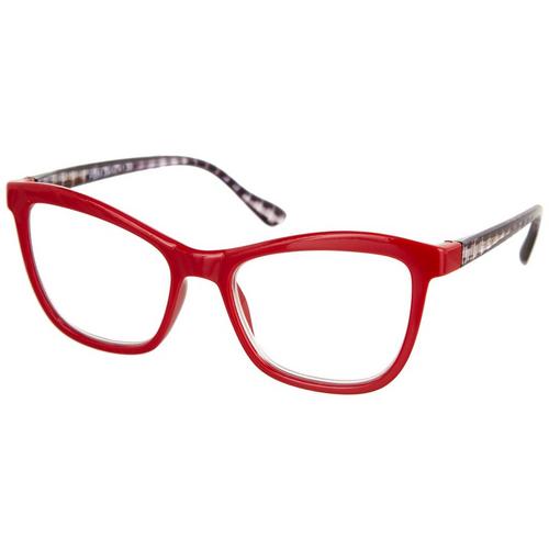 Betsey Johnson Red Gingham Womens Readers & Case