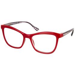 Red Gingham Womens Readers & Case Set