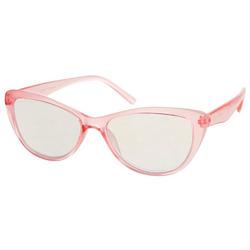 Womens Pink Crystal Cateye Blue Light Glasses