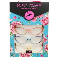 Womens 3-Pr. Cat Eye Reading Glasses Set