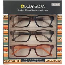 3-Pr. Solid Matte Reading Glasses Set