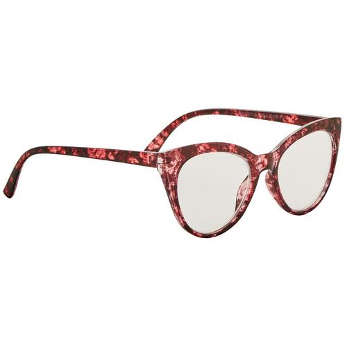 Betsey Johnson Womens Floral Readers With Matching Case