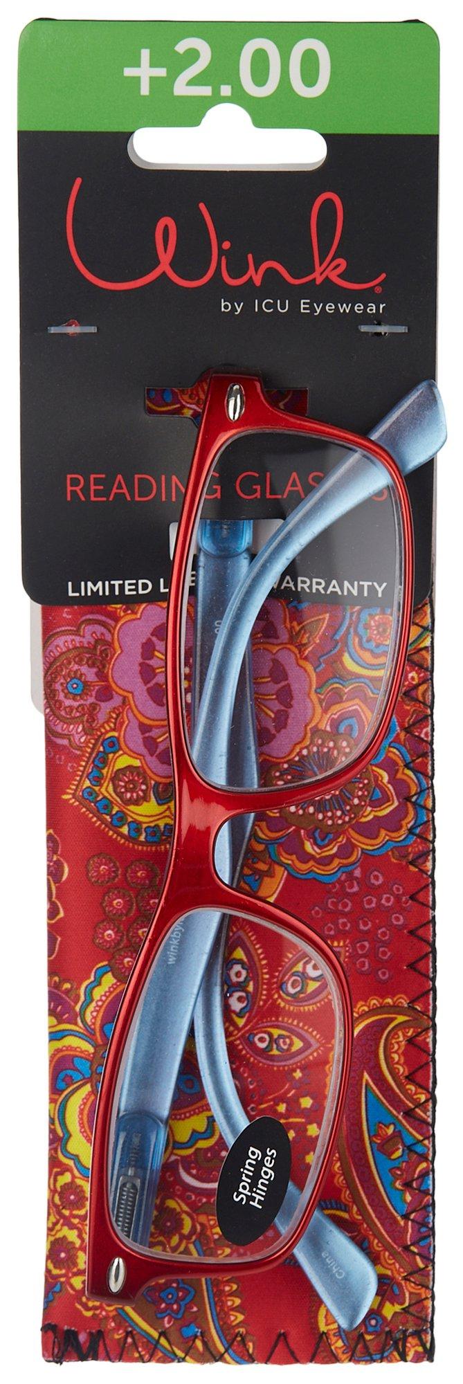 Ankara Two-Tone Reading Glasses & Case