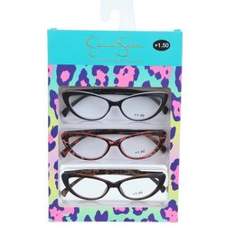 Jessica Simpson 3-Pc. Cateye Plastic Frame Readers Set