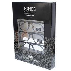 Jones New York Mens 3-pc. Rectangular Reading Glasses Set