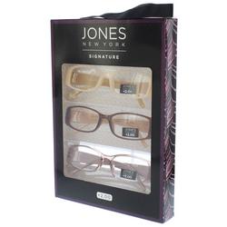 Womens 3-pc. Solid Reading Glasses