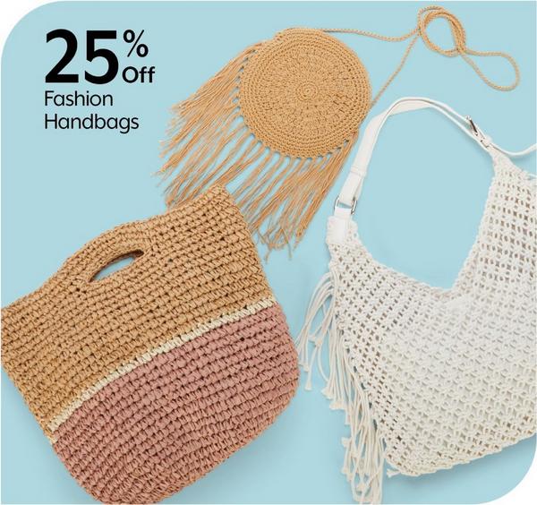 25% off Fashion Handbags